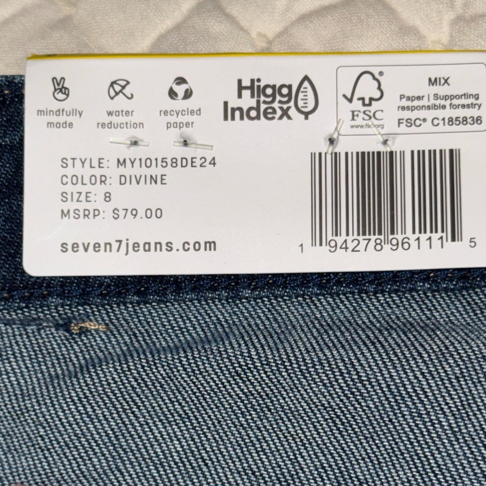 Seven 7 Women’s 90s Straight Leg Jeans Size 8 Divine Wash NWT - Picture 5 of 7